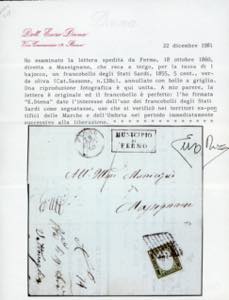 1860 - 5 cent. verde oliva (13Bc), ... 