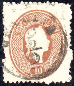 1862 - 10 soldi bruno mattone (34), impronta ... 