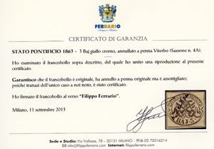 VITERBO, a penna - 3 baj giallo ... 