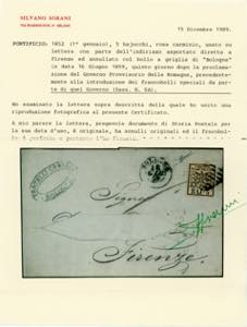 1859 - 5 baj rosa carminio (6A), ... 