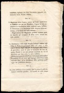 1818 - Manifesto camerale in ... 