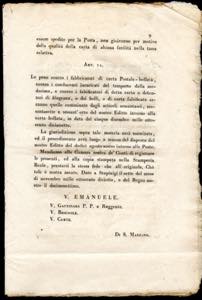1818 - Manifesto camerale in ... 