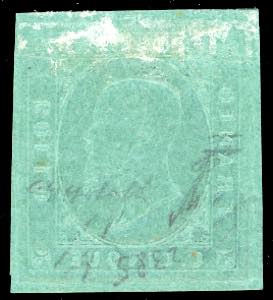 1853 - 5 cent. verde (4), perfetto ... 