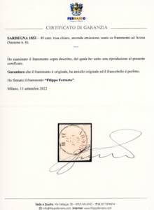 1853 - 40 cent. rosa chiaro (6), ... 