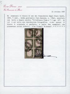 1862 - 5 cent. verde giallastro ... 