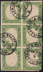 1862 - 5 cent. verde giallastro (13Da), ... 