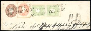 1861 - 10 soldi bruno rosso, testata di ... 