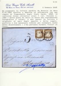 1860 - 10 cent. bruno olivastro ... 