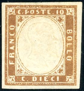 1861 - 10 cent. bruno rossastro (14Cn), ... 