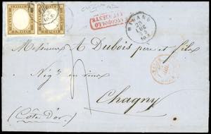 1862 - 10 cent. bistro oliva scuro (14Da), ... 