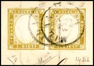 1862 - 10 cent. oliva chiaro ... 