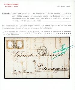 1862 - 10 cent. oliva chiaro ... 