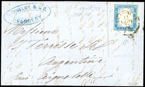 1855 - 20 cent. cobalto (15), perfetto, su ... 