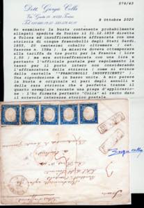 1859 - 20 cent. cobalto oltremare ... 