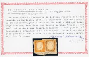 1861 - 80 cent. giallo arancio ... 