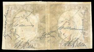 1861 - 3 lire rame vivo (18A), due ... 