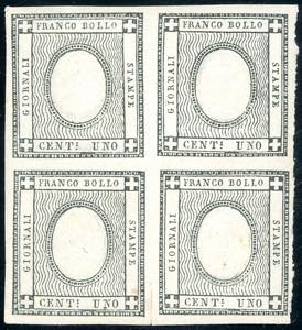 1861 - 1 cent. errore di cifra 2 (19l), ... 