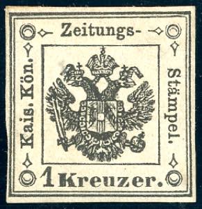 1859 - 1 kr. nero (2), gomma originale ... 