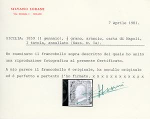1859 - 1/2 grano arancio, I ... 