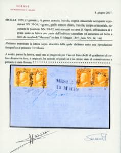 1859 - 1/2 grano arancio, I ... 