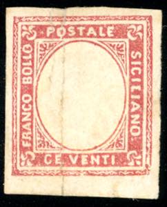 SAGGI 1860 - 20 cent. carminio, saggio ... 