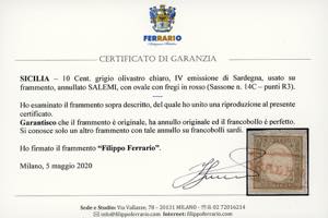 SALEMI, ovale con fregi rosso, non ... 