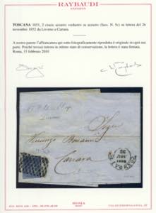 1852 - 2 crazie azzurro verdastro ... 