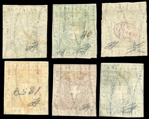 1860 - Serietta di sei valori ... 