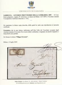 1859 - 10 cent. bruno grigiastro ... 