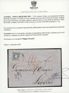 1859 - 15 Kr. azzurro, II tipo ... 