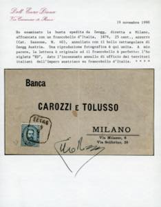 1880 - 25 cent. azzurro, Umberto I ... 