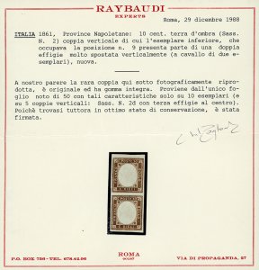 1861 - 10 cent. terra dombra, non ... 