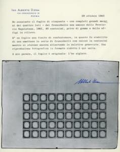 1861 - 40 cent. vermiglio, non ... 