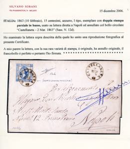 1863 - 15 cent. Litografico, I ... 