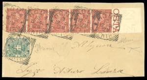 1891 - 2 cent. De La Rue, tiratura di ... 