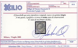 1865 - 5 cent. De La Rue, tiratura ... 