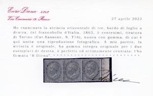 1866 - 5 cent. verde grigio scuro, ... 