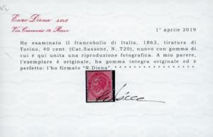 1863 - 40 cent. De La Rue, ... 