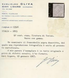 1863 - 40 cent. De La Rue, ... 