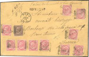 1873 - 40 cent. De La Rue, 10 esemplari, ... 