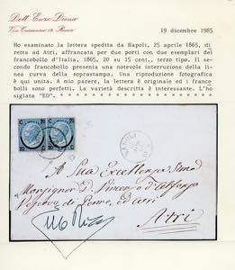 1865 - 20 cent. su 15 cent. Ferro ... 