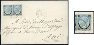 1865 - 20 cent. su 15 cent. Ferro di ... 