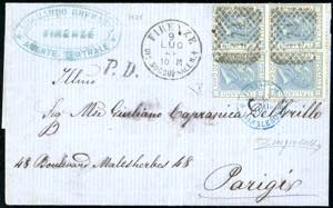 1868 - 20 cent. azzurro lillaceo chiaro, ... 