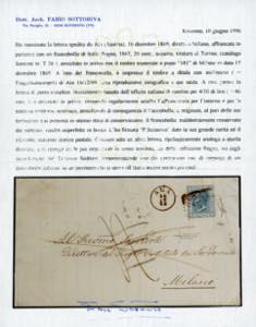 1869 - 20 cent. azzurro, tiratura ... 