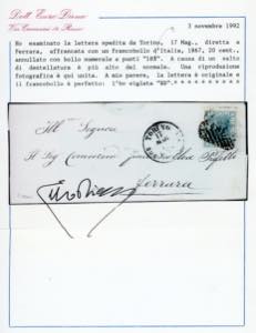 1867 - 20 cent. azzurro chiaro, ... 