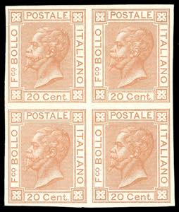 1877 - 20 cent. ocra arancio, prova ... 