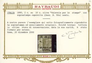 1890 - 2 cent. su 10 cent. ... 