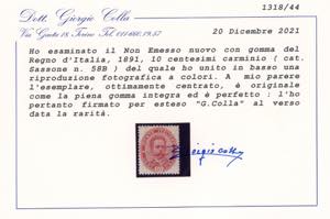 1891 - Umberto I, non emessi, ... 