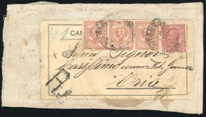 1910 - 2 cent. Floreale, striscia di 10 ... 