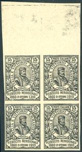 1910 - 15 + 5 cent. Garibaldi (90), prova di ... 